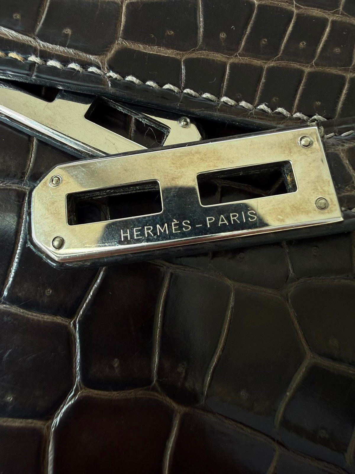 Hermes Kelly 2013 Depeches Exotic Crocodile Briefcase Bag