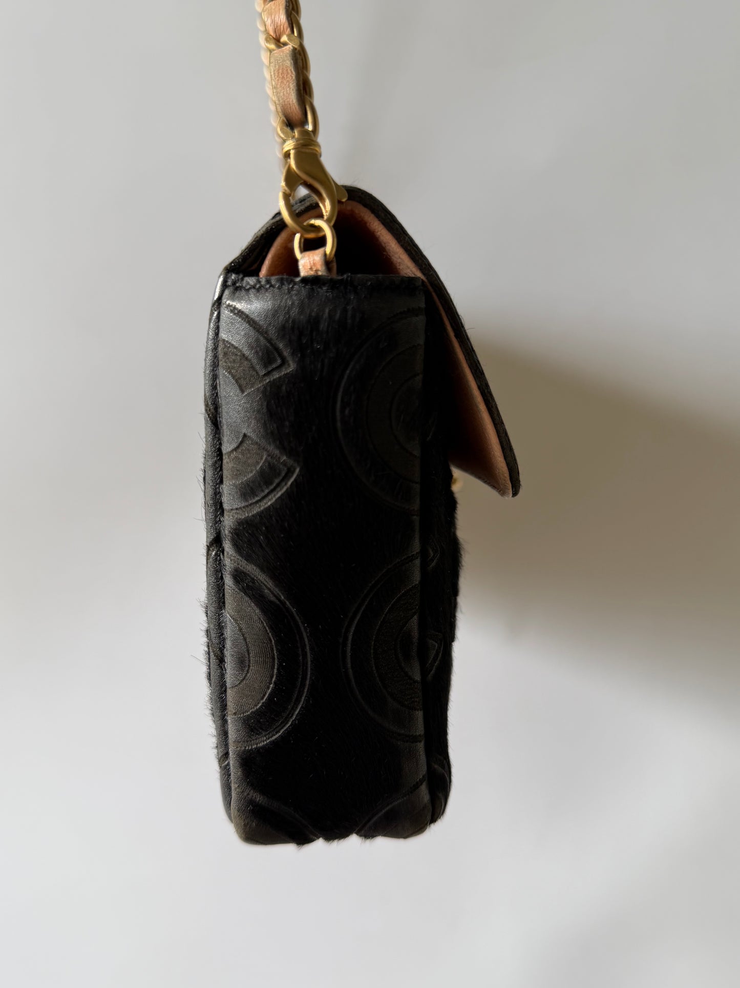 Vintage Chanel Ponyhair Coco East West Flap
