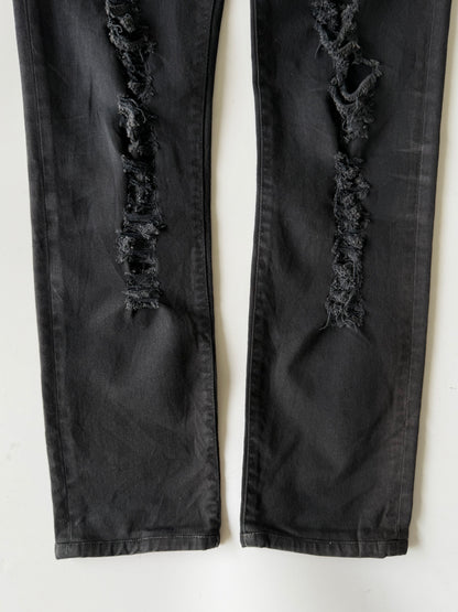 Dior Homme Autumn 2014 Crash Distressed Black Denim