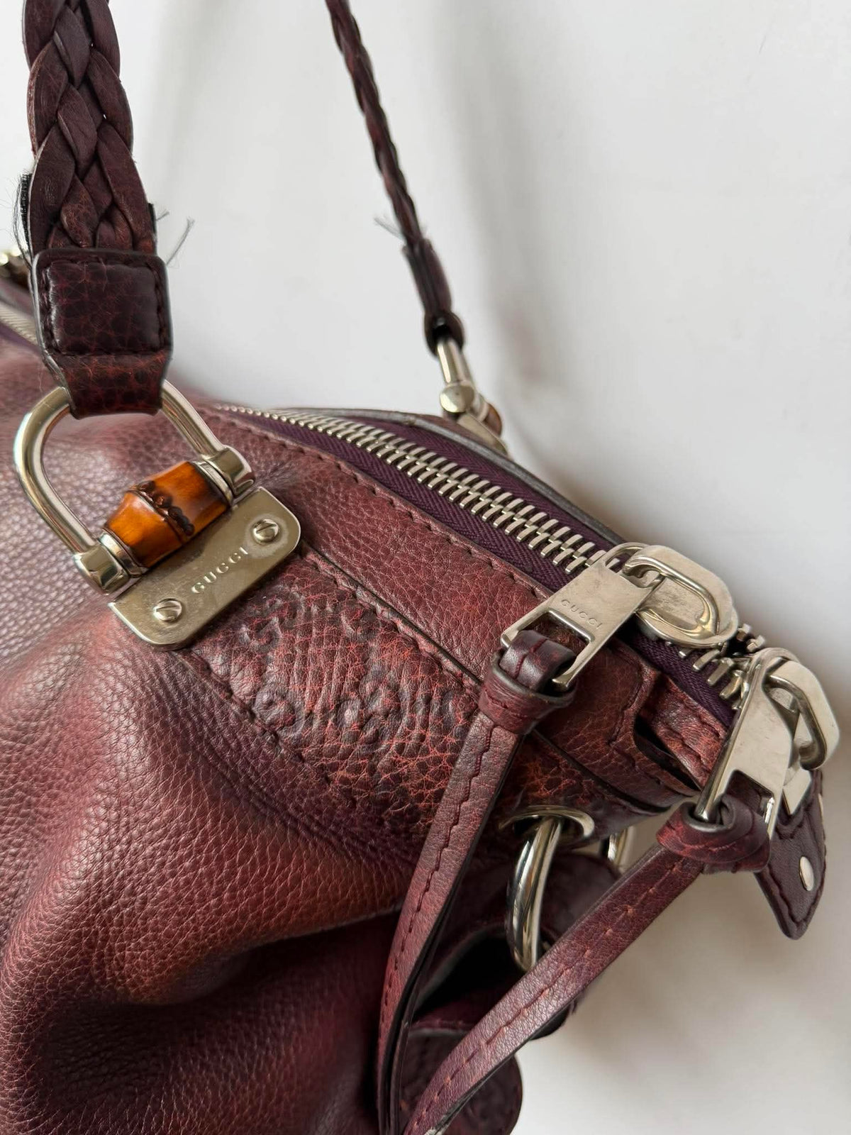 Gucci Bamboo Bar Shoulder Bag Leather Medium