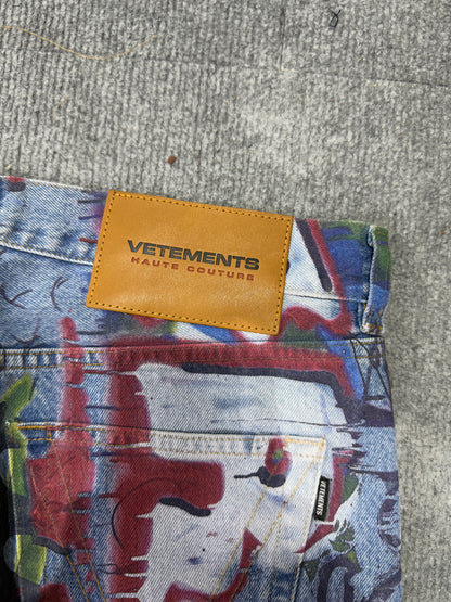 Vetements AW21 - Graffiti Art - Straight Cut Jeans