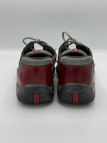 Prada Men’s Burgundy and Red Trainers