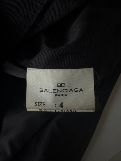 Balenciaga Nicolas Ghesquière BB Back Logo Leather Jacket
