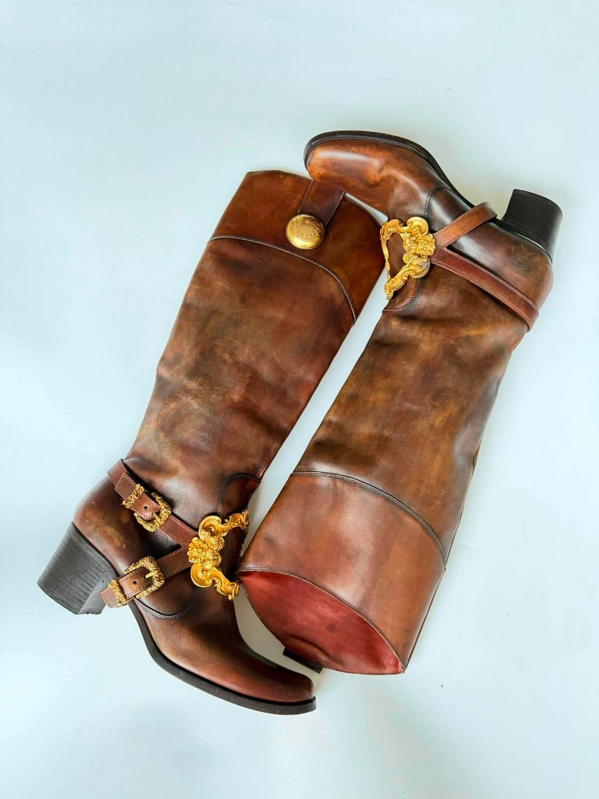 Dolce & Gabbana Fall 2006 Baroque-Embellished Leather Boots