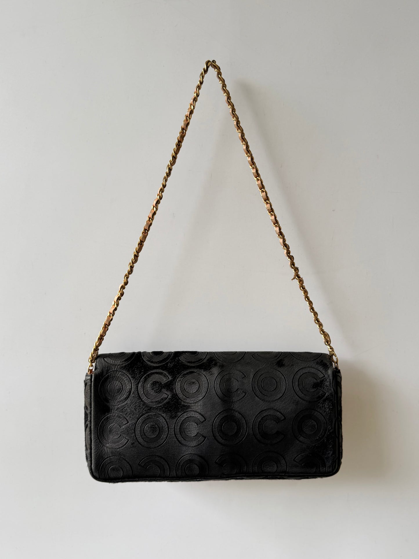 Vintage Chanel Ponyhair Coco East West Flap