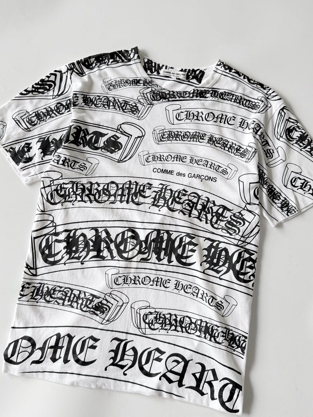 Chrome Hearts x Comme des Garçons Scroll Label T-Shirt