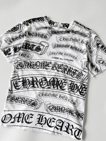 Chrome Hearts x Comme des Garçons Scroll Label T-Shirt