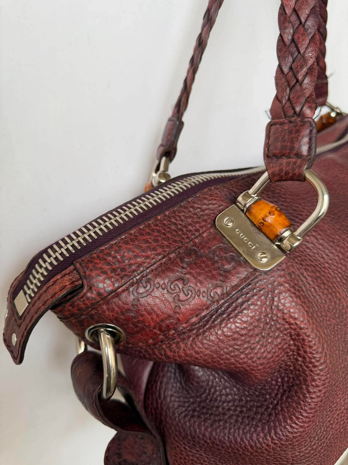 Gucci Bamboo Bar Shoulder Bag Leather Medium
