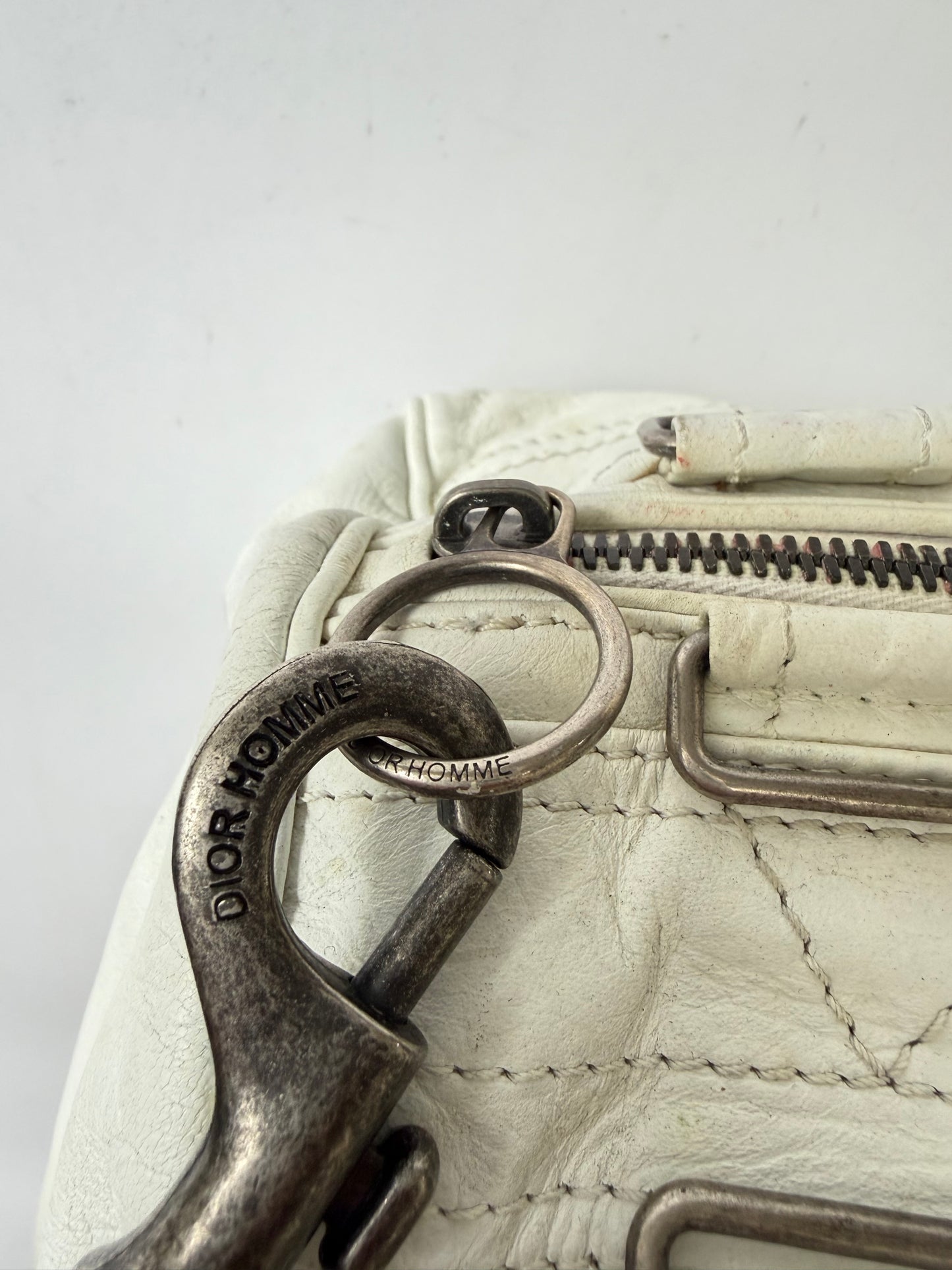 Dior Homme by Hedi Slimane AW06 White Deville Duffle Bag