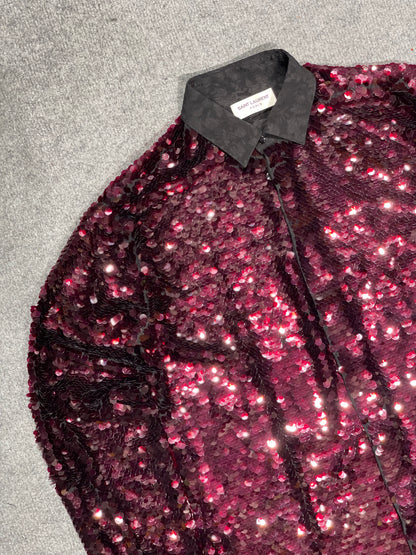 Saint Laurent Spring Summer 2018 Sequined Shirt