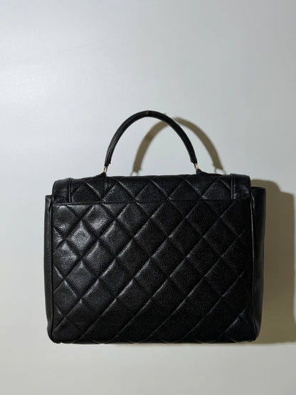 1995 Chanel Jumbo Flap Caviar Kelly Top Handbag