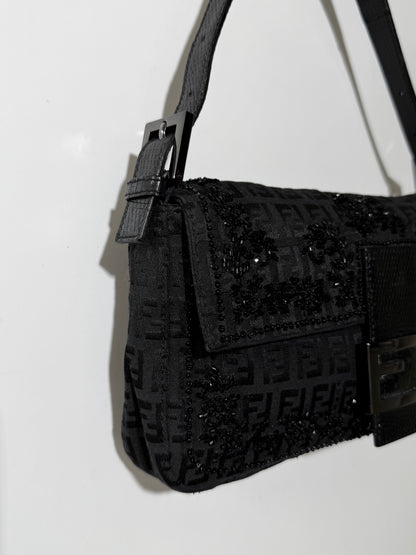 F/W1999 Fendi Zucca & Lizard Embossed Baguette Bag