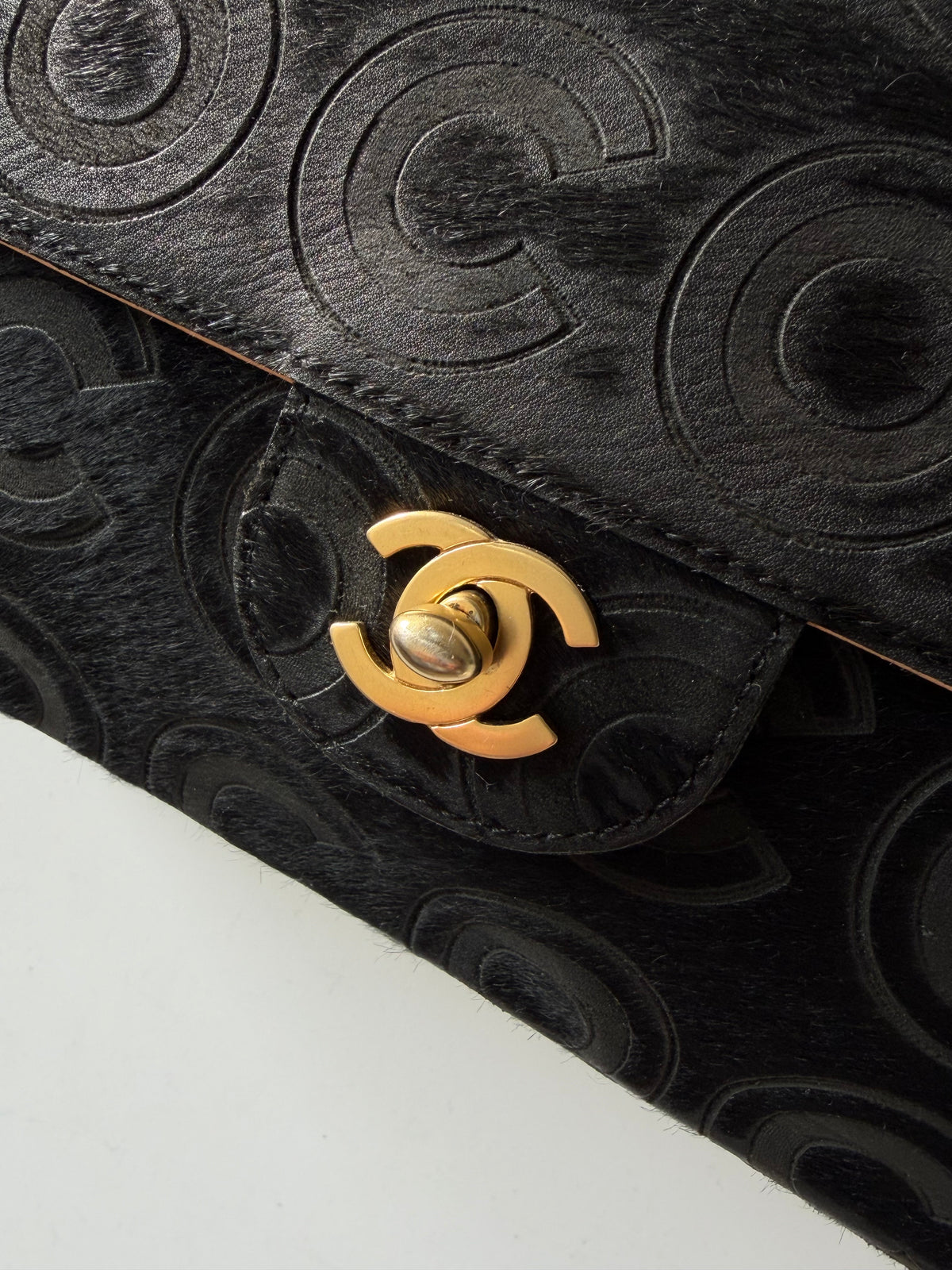 Vintage Chanel Ponyhair Coco East West Flap