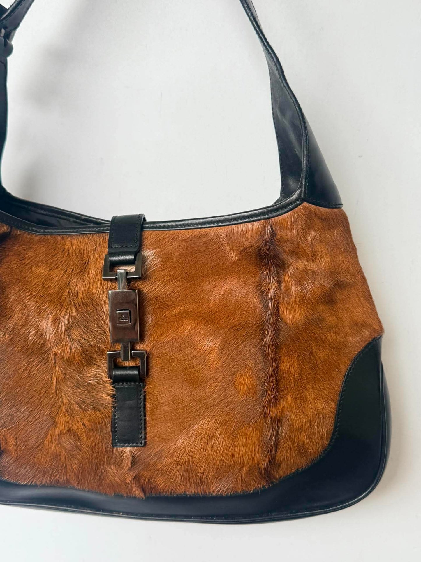 F/W 1999 Gucci by Tom Ford Brown Ponyhair Jackie Bag
