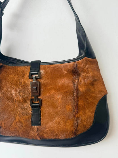 F/W 1999 Gucci by Tom Ford Brown Ponyhair Jackie Bag
