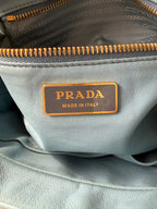 Prada x James Jean Glace Calf Rabbit Print Bauletto Opaline