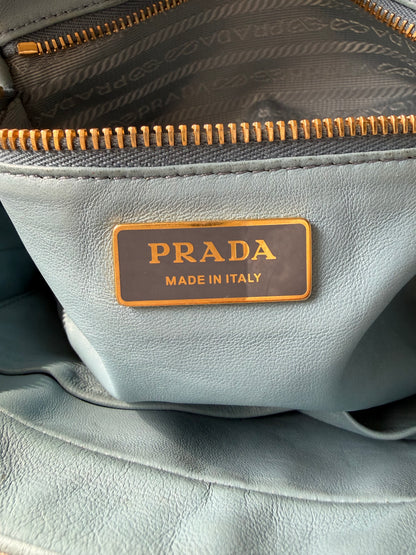 Prada x James Jean Glace Calf Rabbit Print Bauletto Opaline