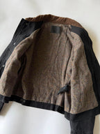 Saint Laurent Dull Black Corduroy Work Jacket