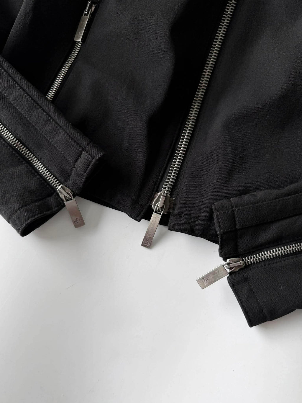 Vintage A/W1998 Gucci Black Nylon Biker Jacket