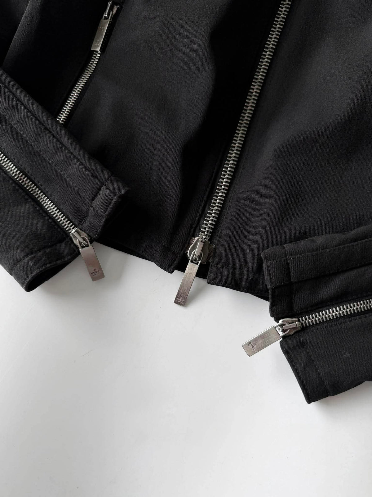 Vintage A/W1998 Gucci Black Nylon Biker Jacket