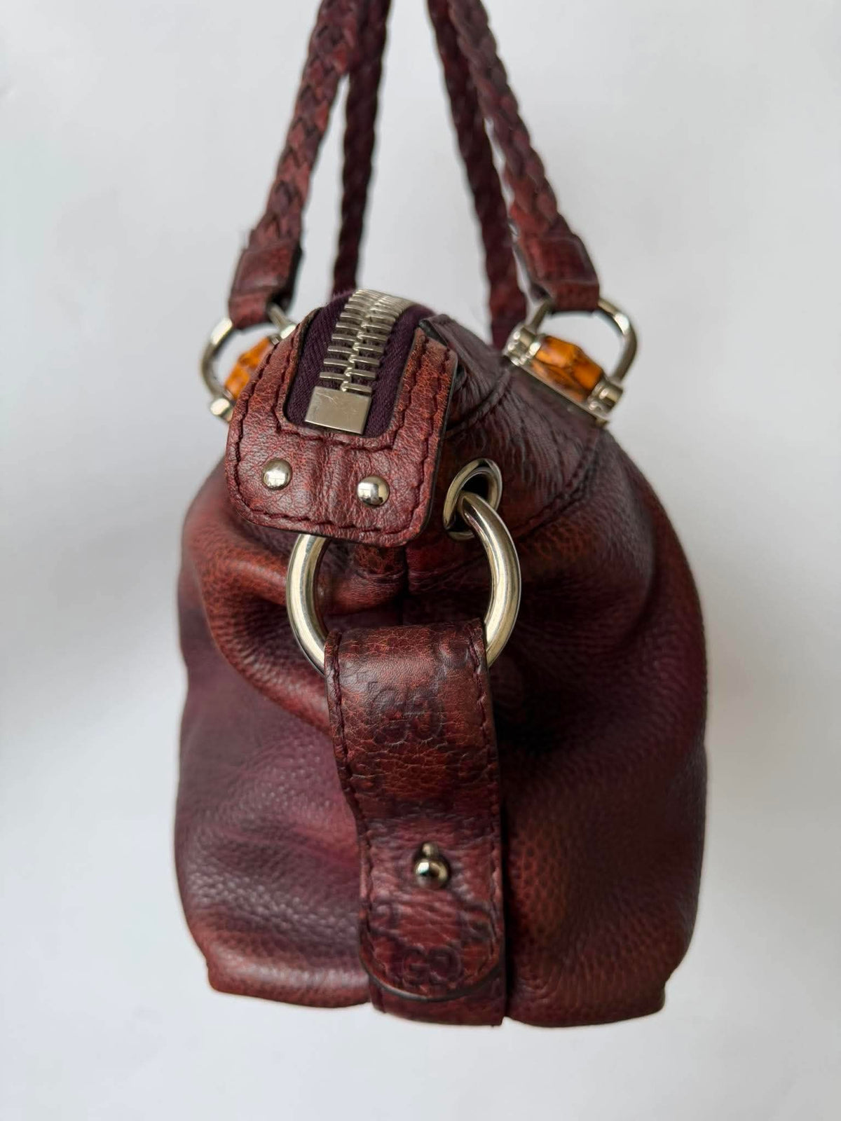 Gucci Bamboo Bar Shoulder Bag Leather Medium