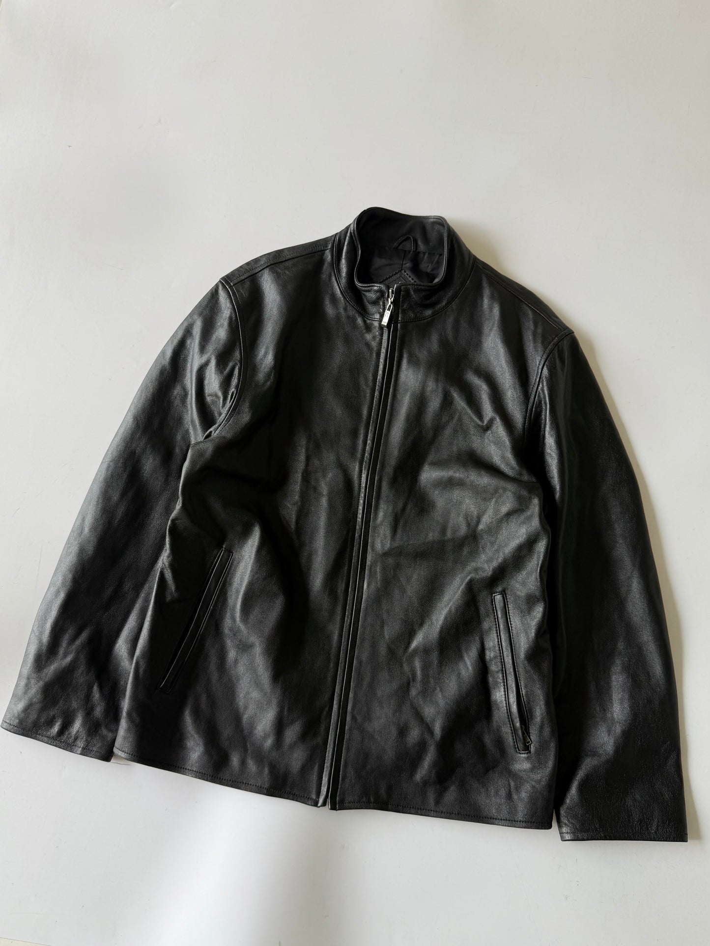 Balenciaga Nicolas Ghesquière BB Back Logo Leather Jacket