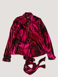 S/S 2001 Gucci by Tom Ford Pink Liquid Magma Print Blouse