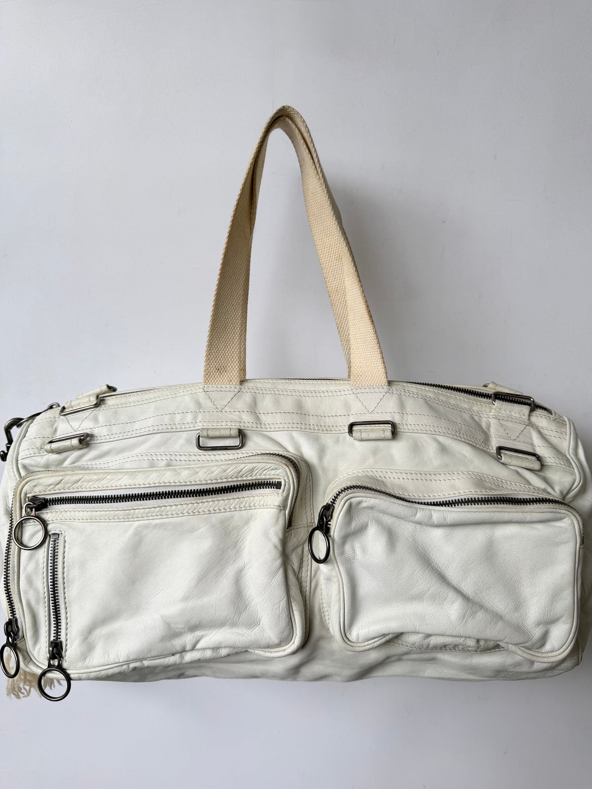 Dior Homme by Hedi Slimane AW06 White Deville Duffle Bag