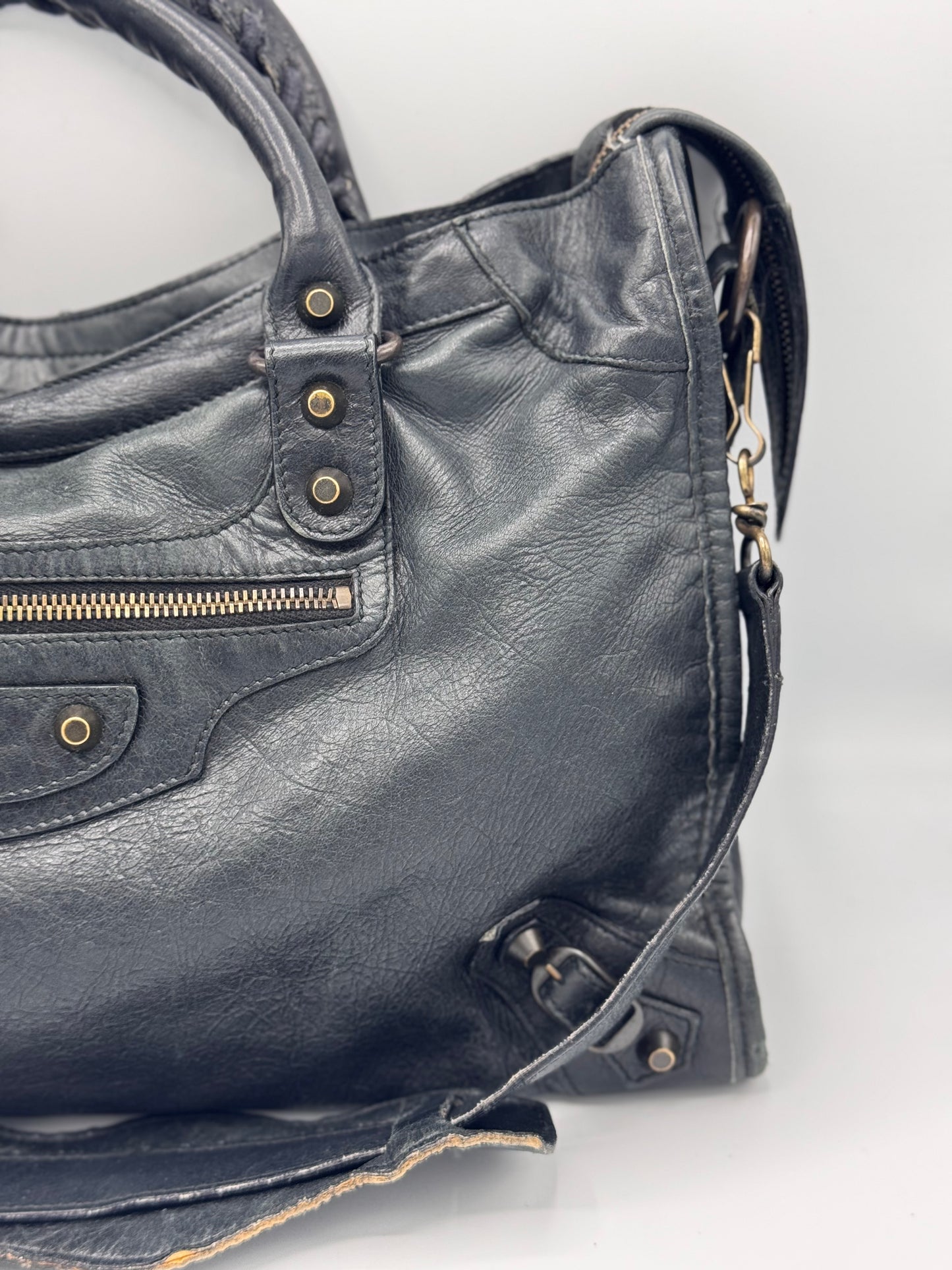 Balenciaga Lambskin Motorcycle City Bag