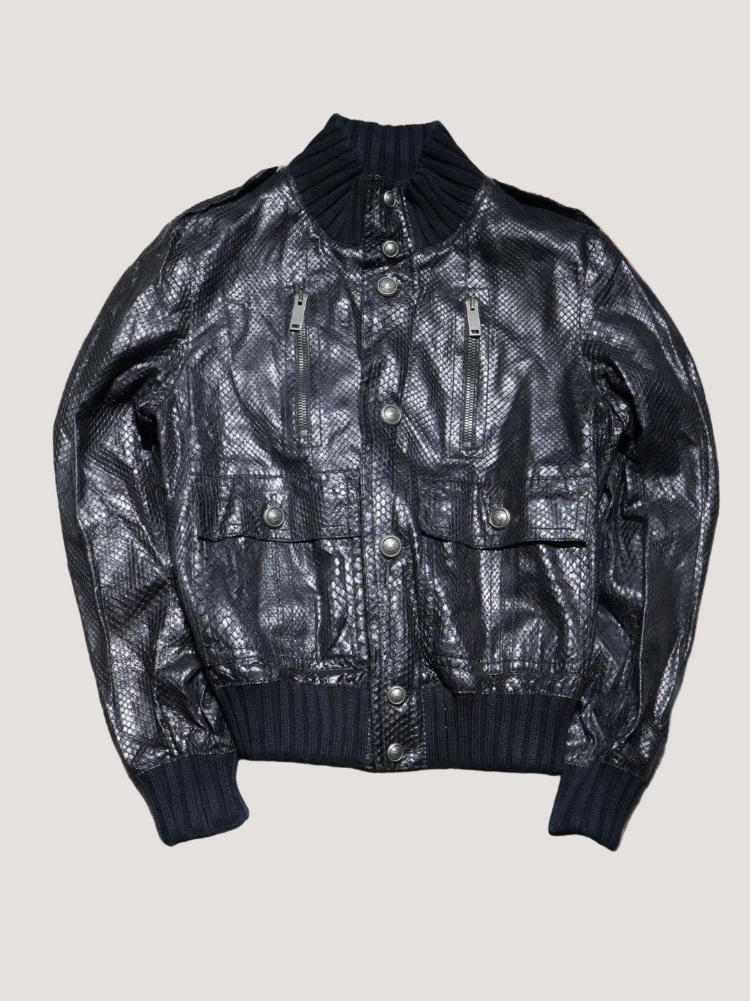 Gucci Tom Ford Madonna python Effect Leather Jacket