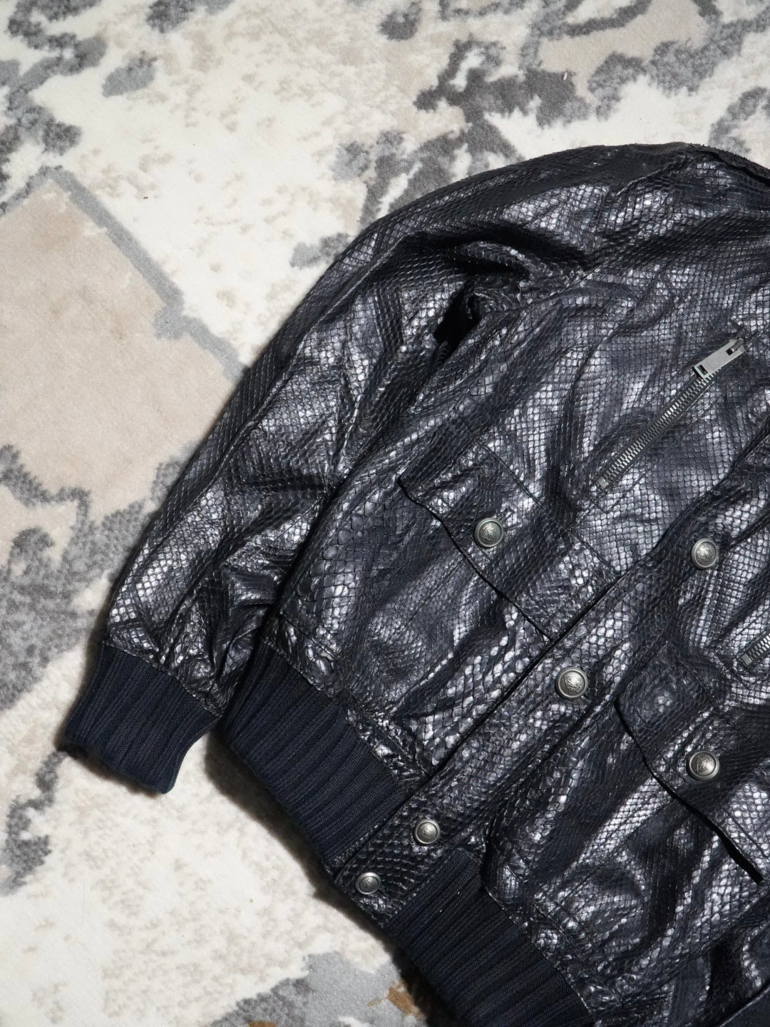 Gucci Tom Ford Madonna python Effect Leather Jacket