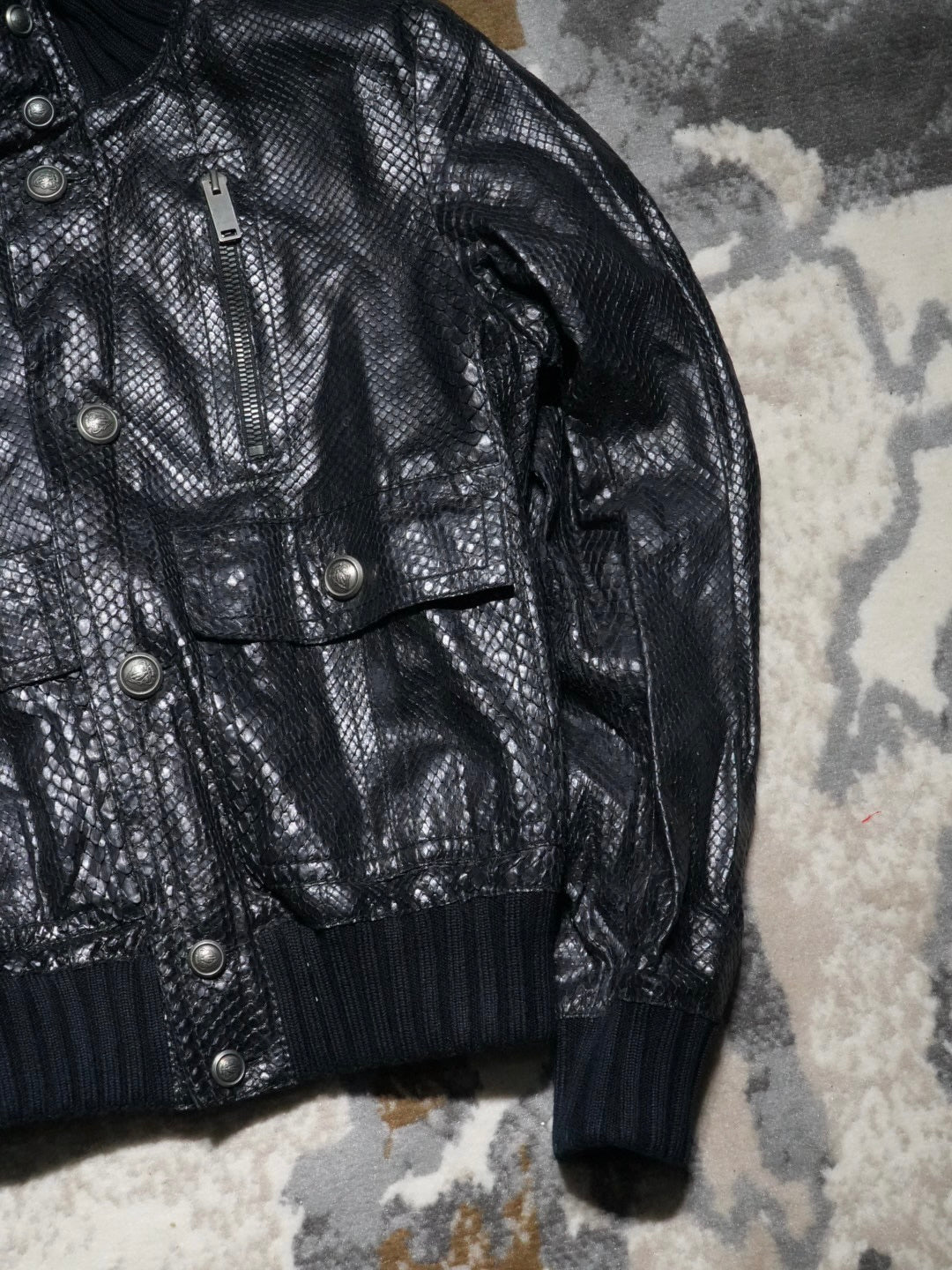 Gucci Tom Ford Madonna python Effect Leather Jacket