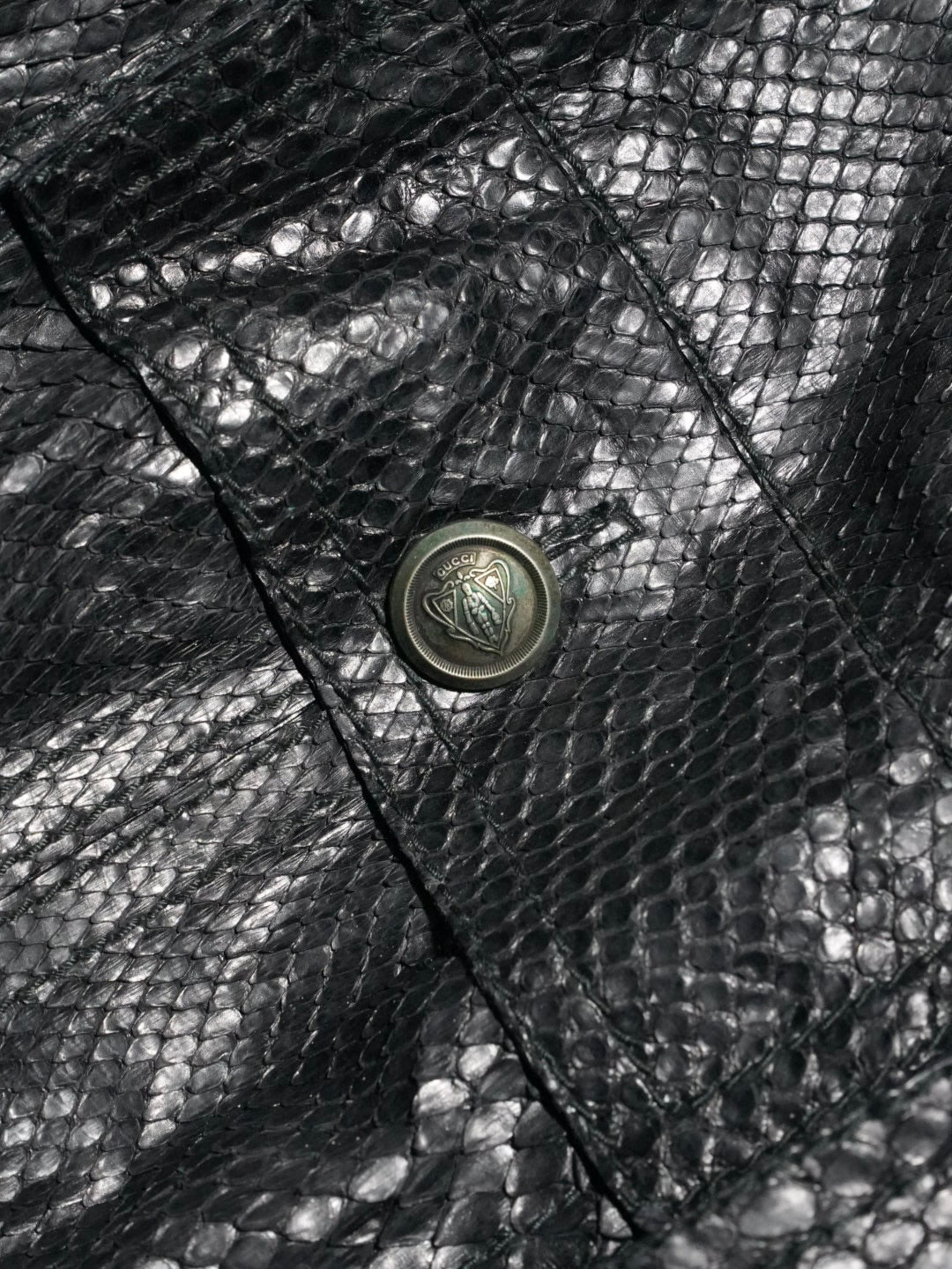 Gucci Tom Ford Madonna python Effect Leather Jacket