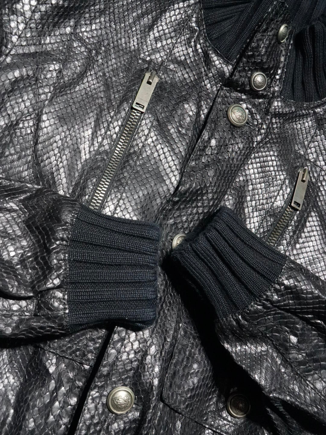 Gucci Tom Ford Madonna python Effect Leather Jacket