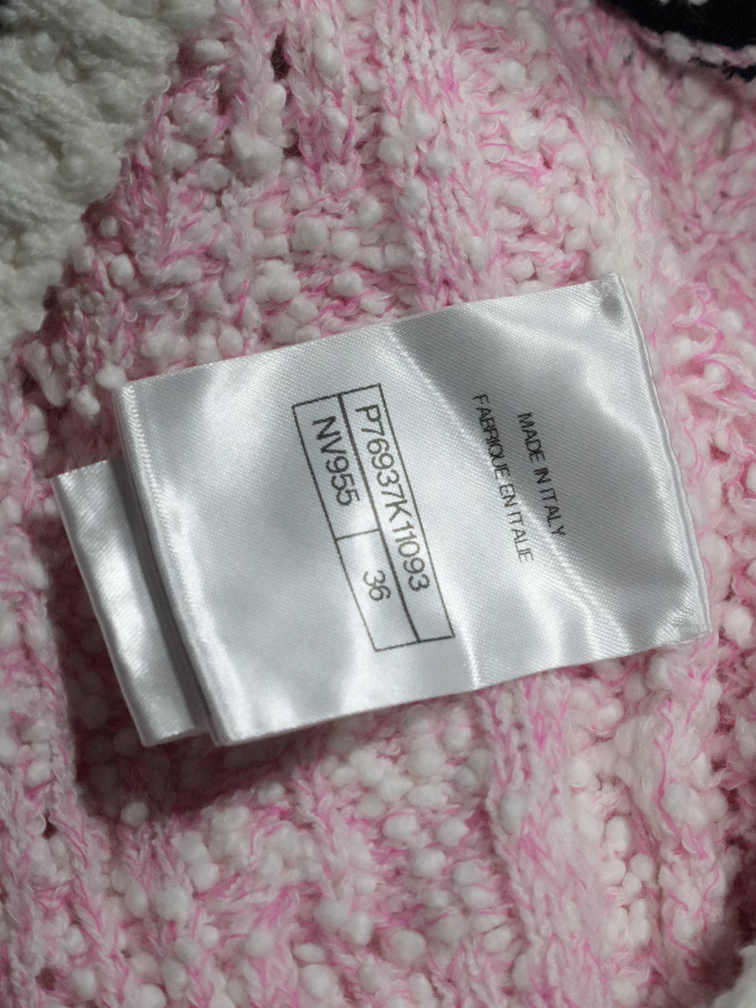 Chanel Pink 24P Tweed Button-Up Cardigan