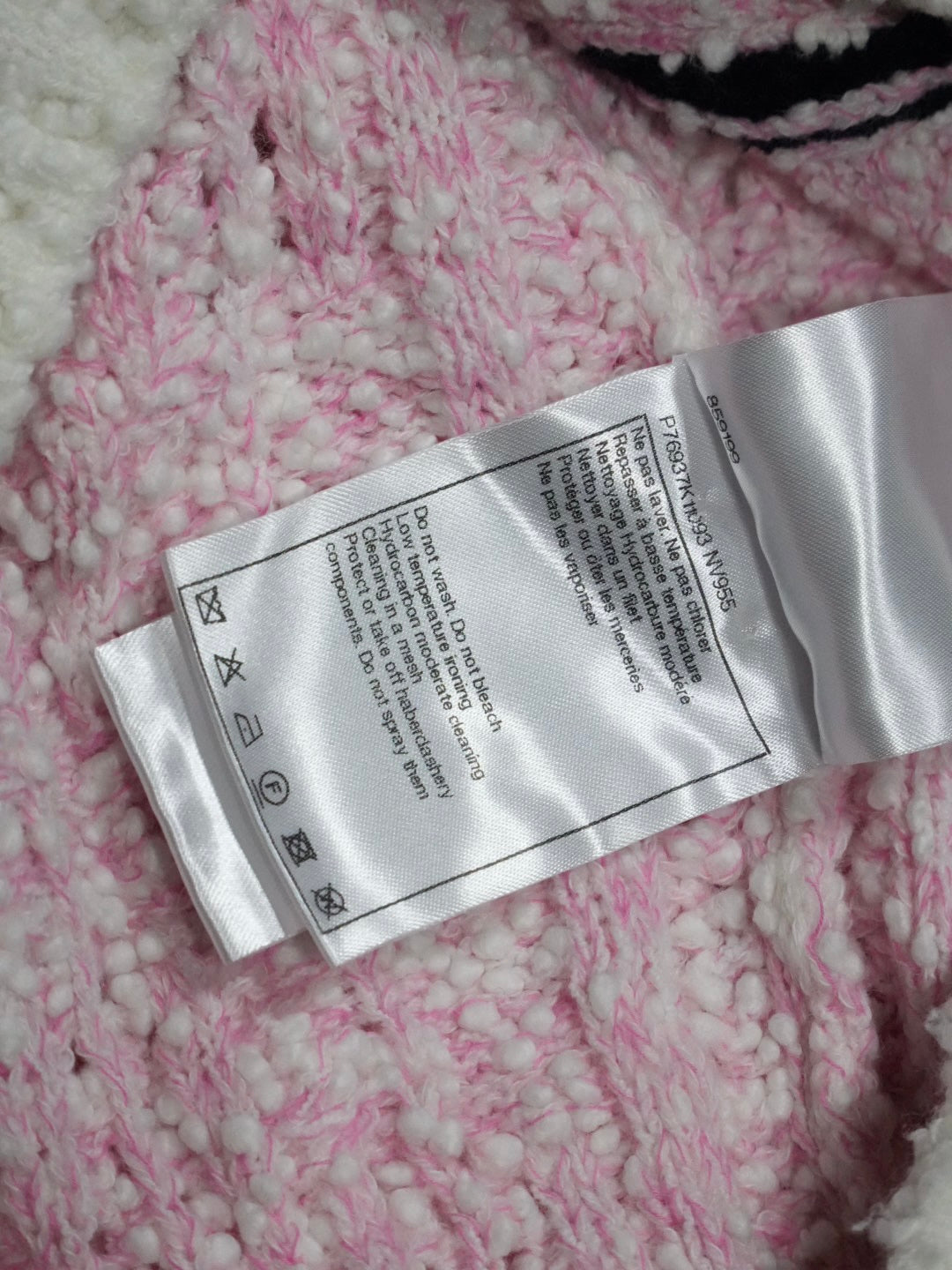 Chanel Pink 24P Tweed Button-Up Cardigan