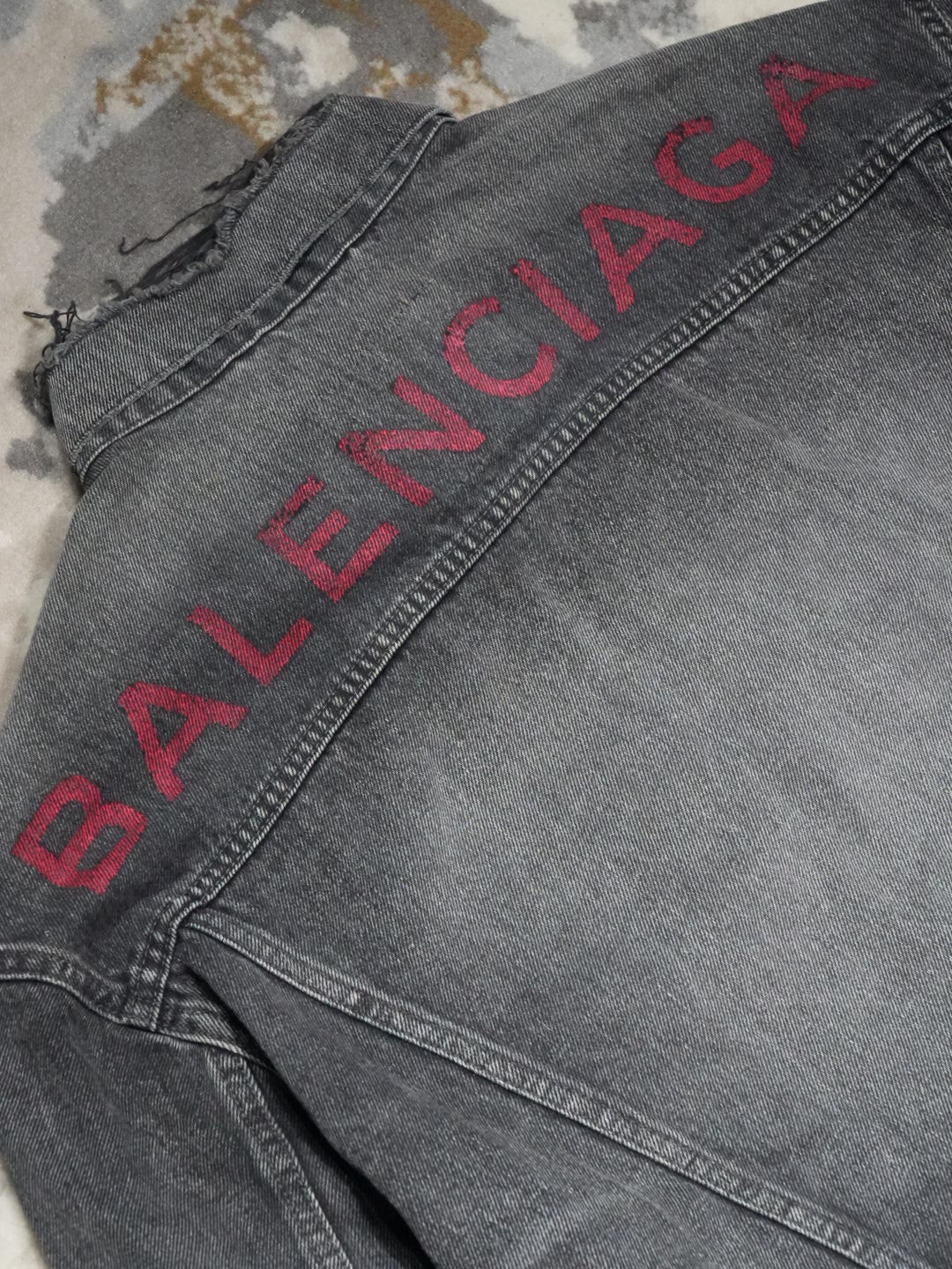 Balenciaga Distressed Denim Jacket