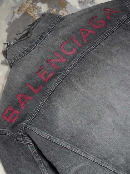 Balenciaga Distressed Denim Jacket