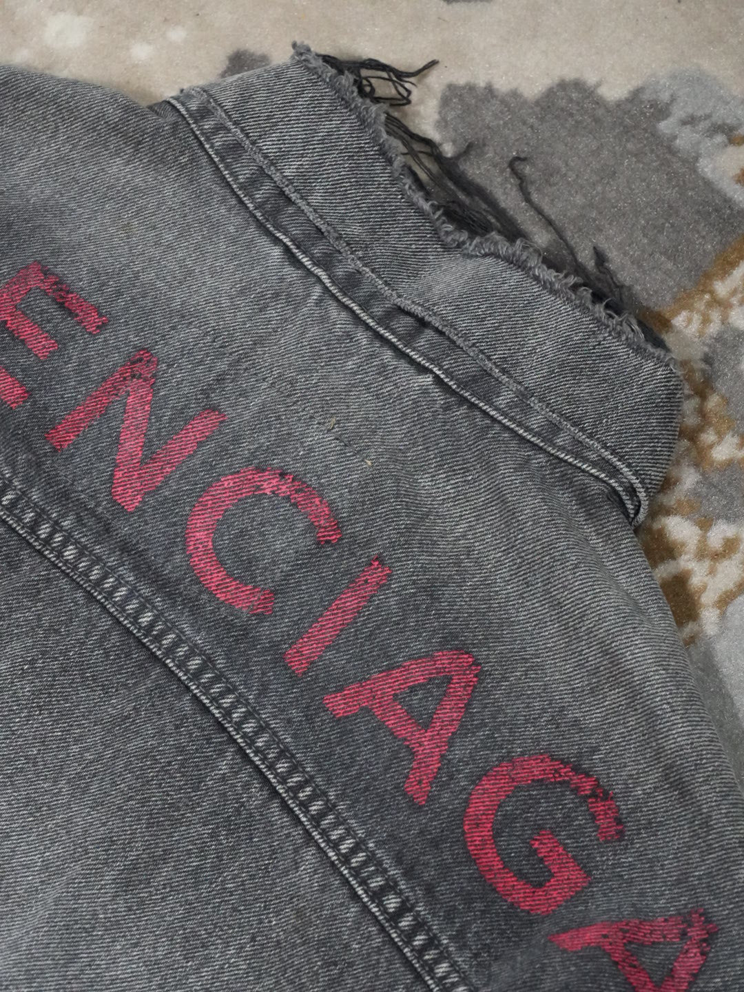 Balenciaga Distressed Denim Jacket