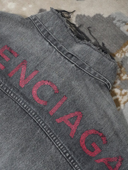 Balenciaga Distressed Denim Jacket