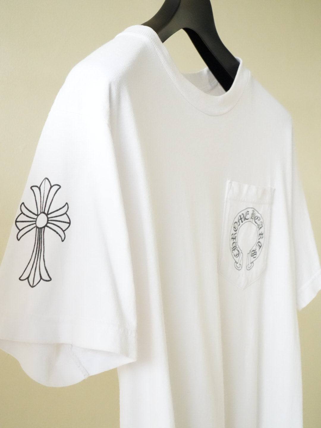 Chrome Hearts Horseshoe Logo White Pocket Tee