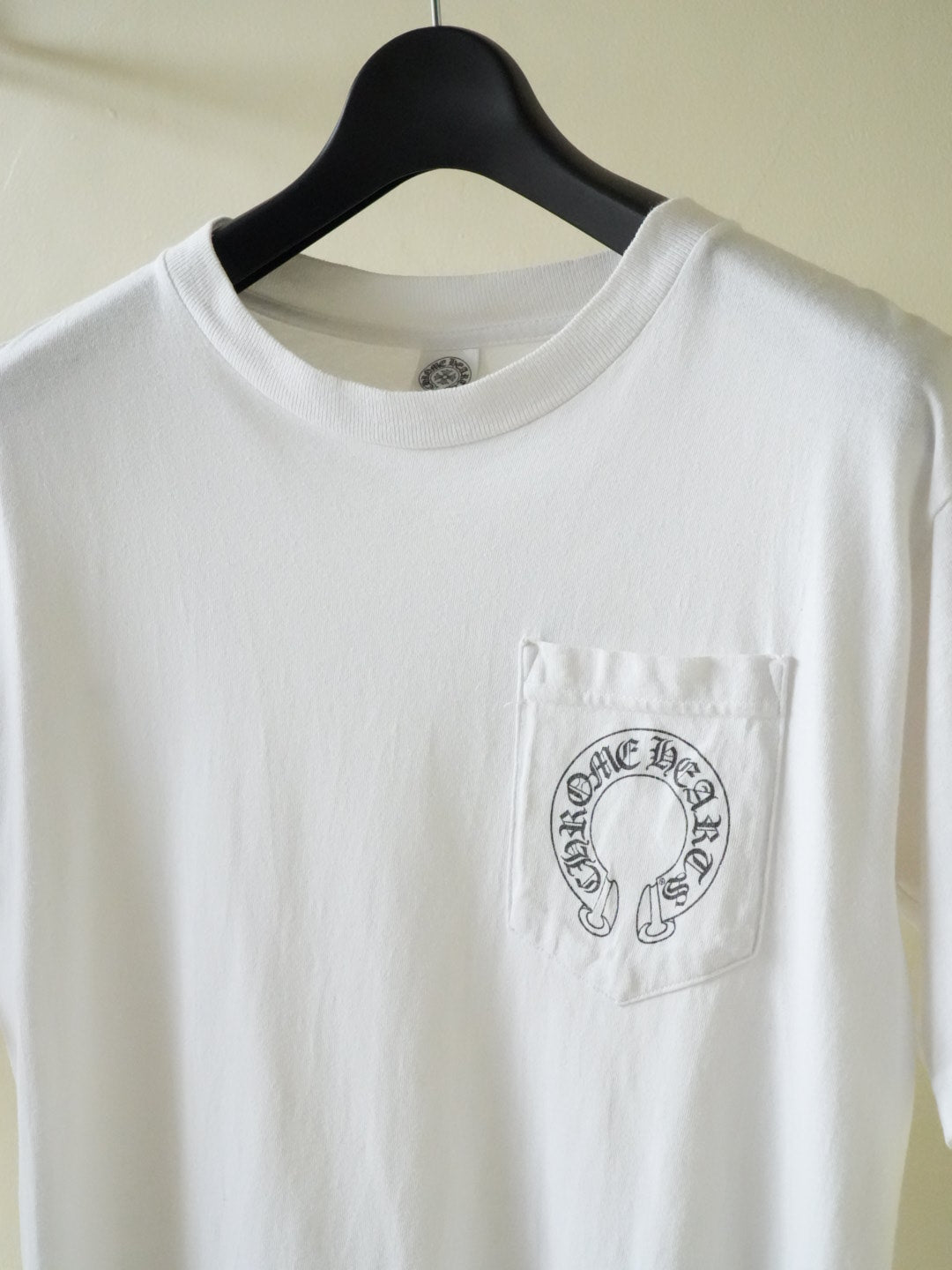 Chrome Hearts Horseshoe Logo White Pocket Tee