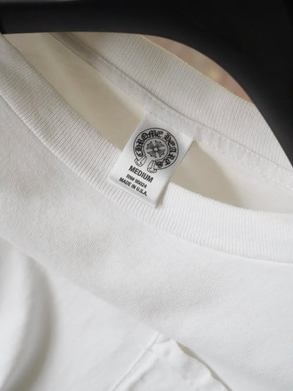 Chrome Hearts Horseshoe Logo White Pocket Tee