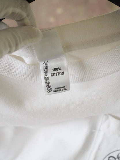Chrome Hearts Horseshoe Logo White Pocket Tee