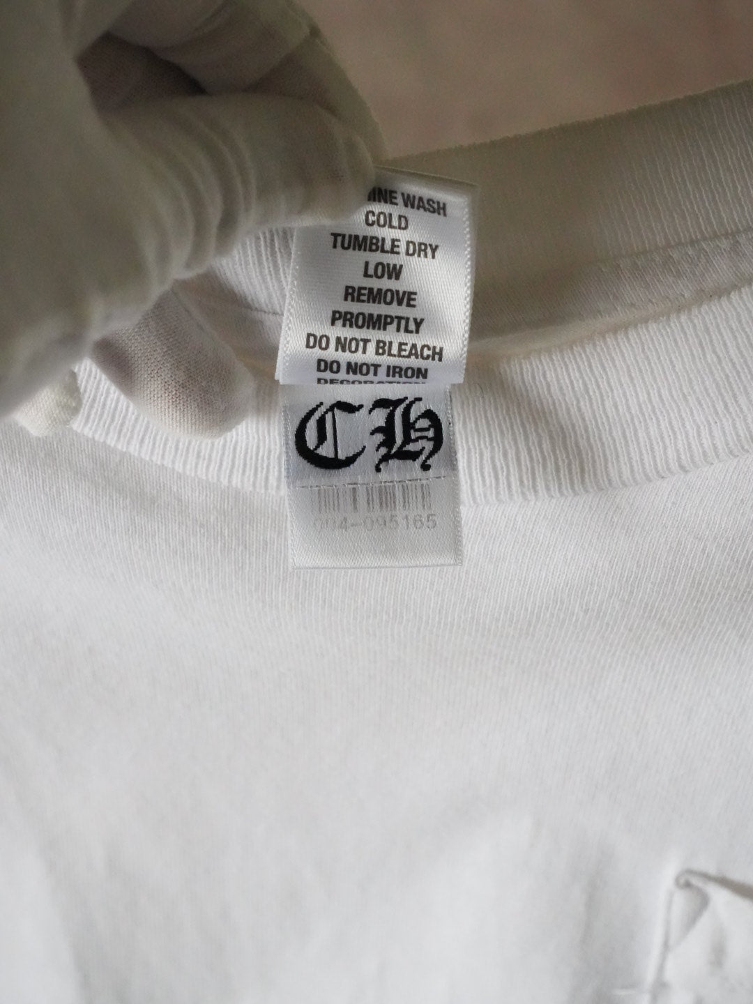 Chrome Hearts Horseshoe Logo White Pocket Tee