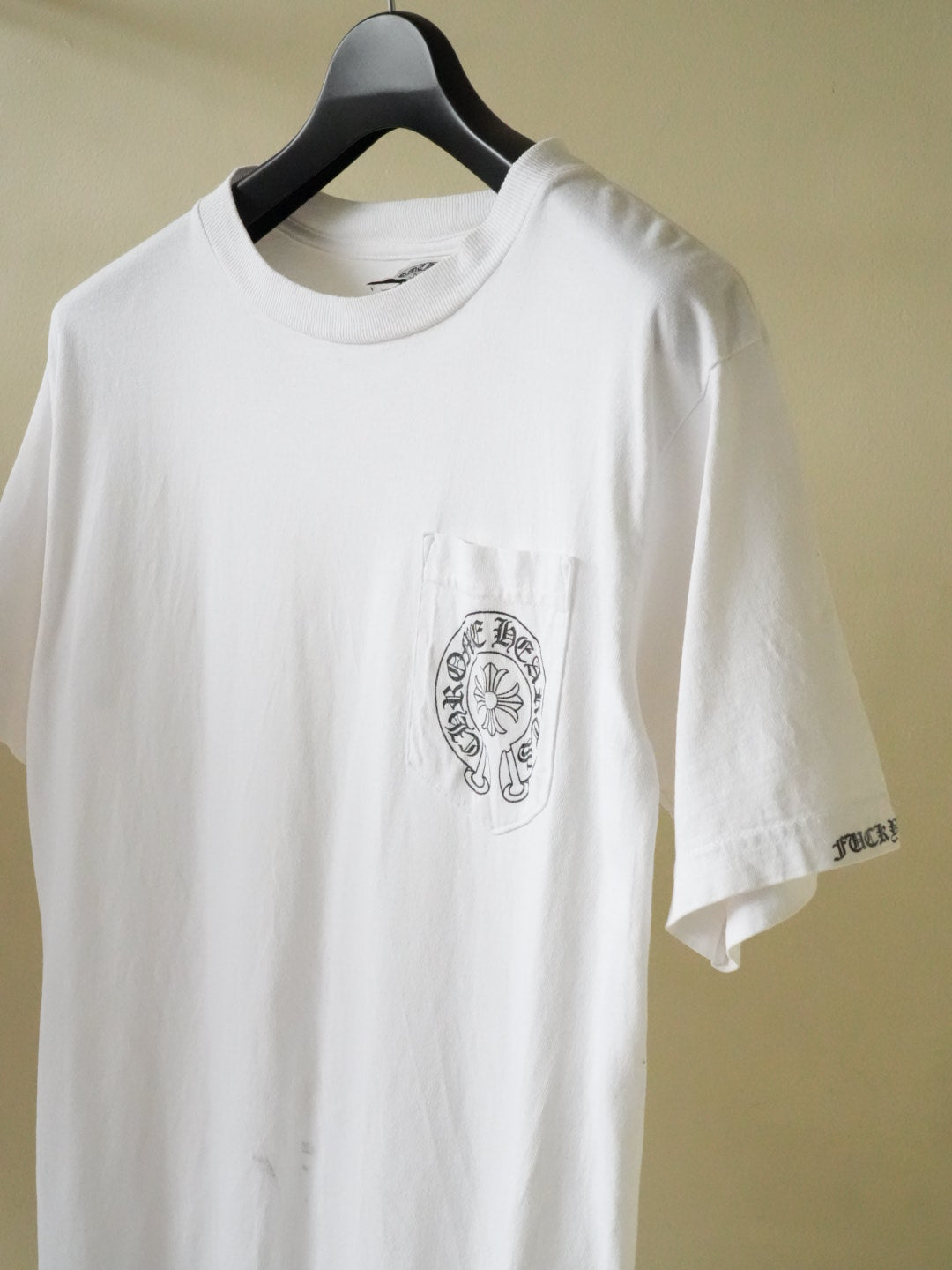 Chrome Hearts White Hong Kong Pocket Tee