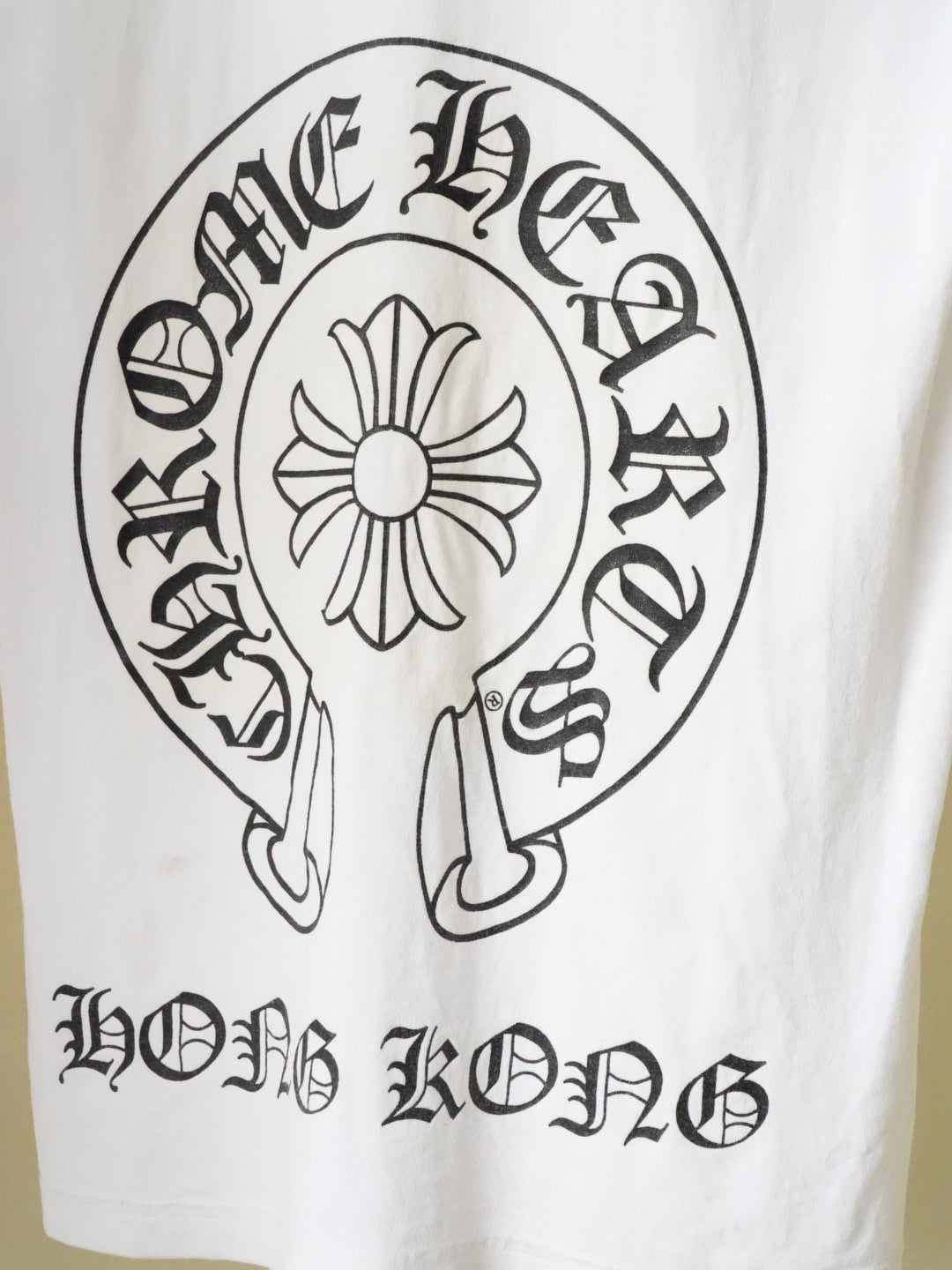 Chrome Hearts White Hong Kong Pocket Tee