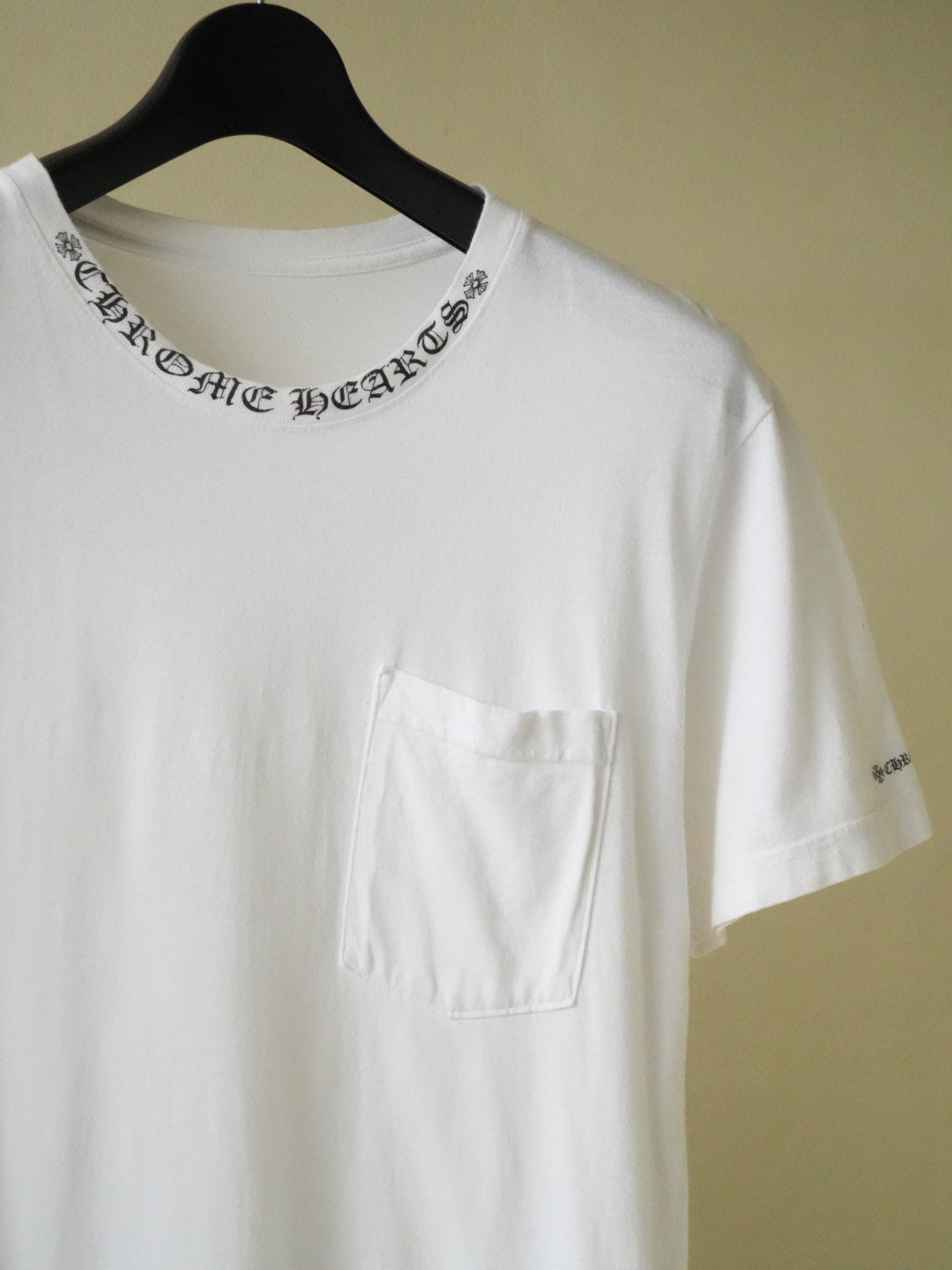 Chrome Hearts Neck Letters Logo Pocket Tee