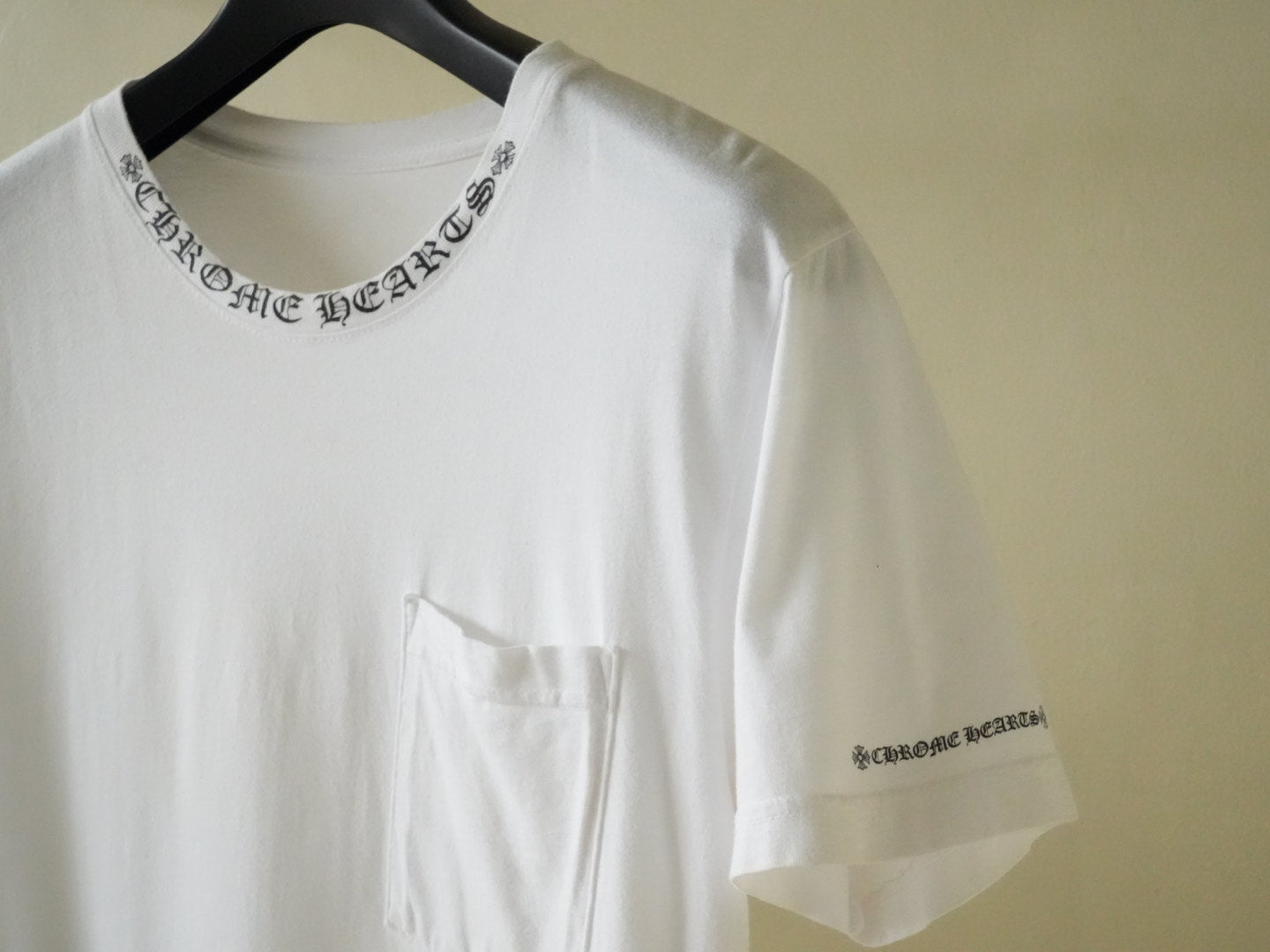 Chrome Hearts Neck Letters Logo Pocket Tee