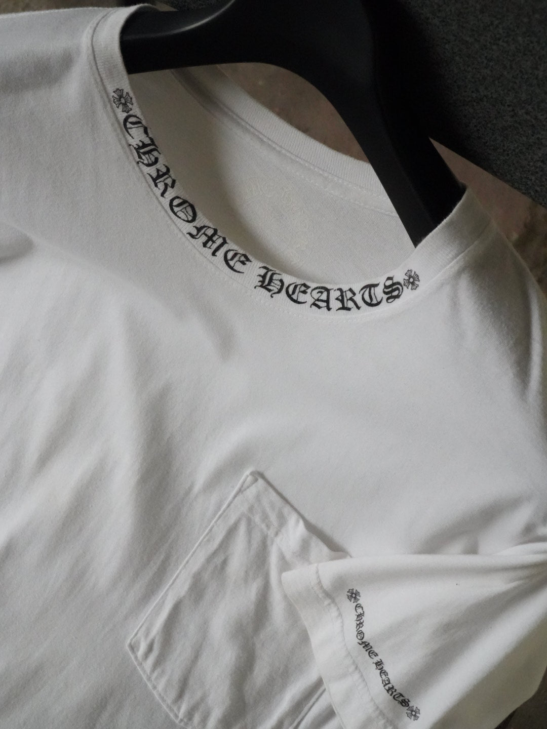 Chrome Hearts Neck Letters Logo Pocket Tee